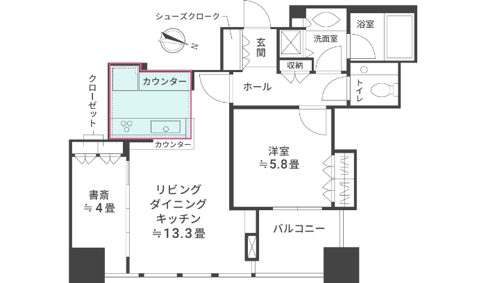 対面型キッチン